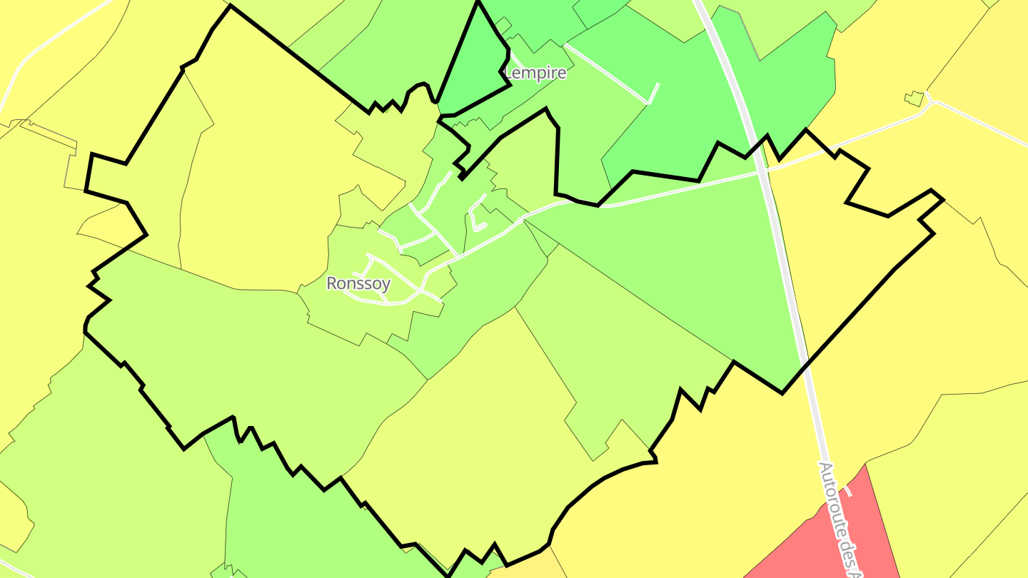 Carte des prix de l'immobilier Ronssoy