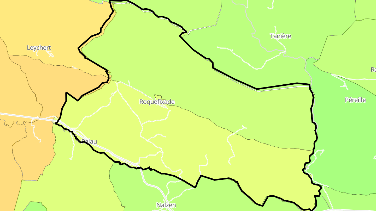 Carte des prix de l'immobilier Roquefixade
