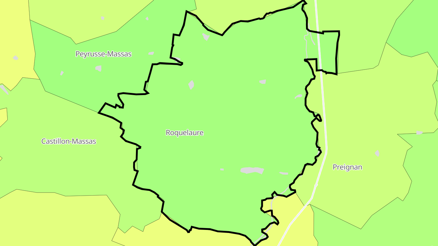 Carte des prix de l'immobilier Roquelaure