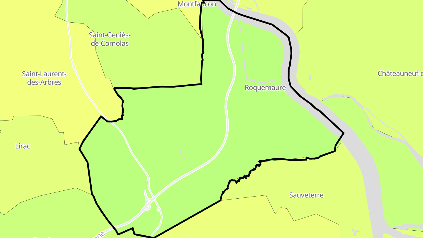 Carte des prix de l'immobilier Roquemaure