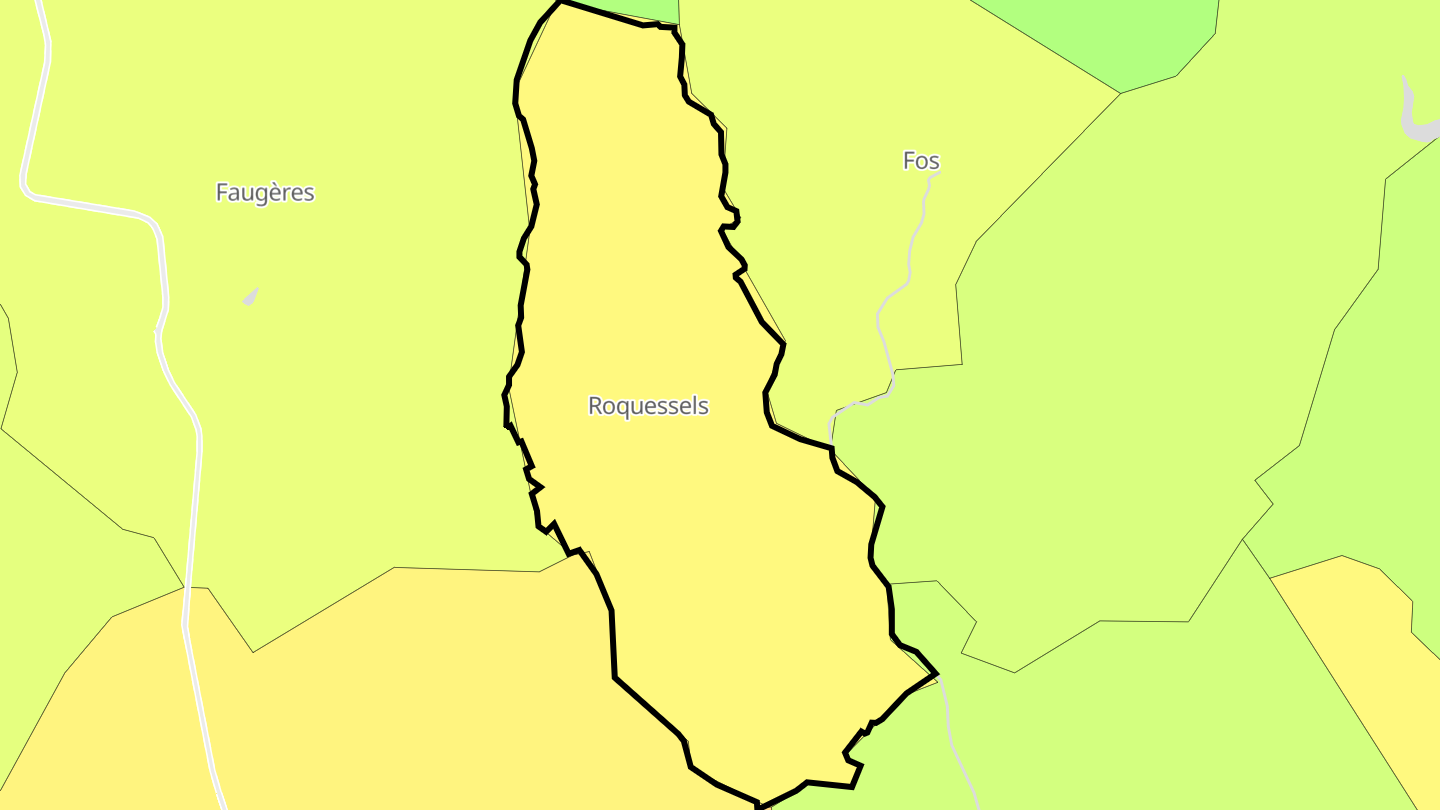 Carte des prix de l'immobilier Roquessels