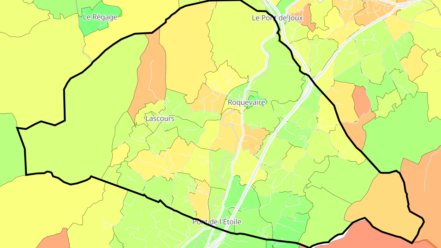 Carte des prix de l'immobilier Roquevaire