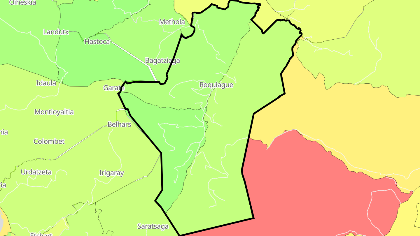 Carte des prix de l'immobilier Roquiague