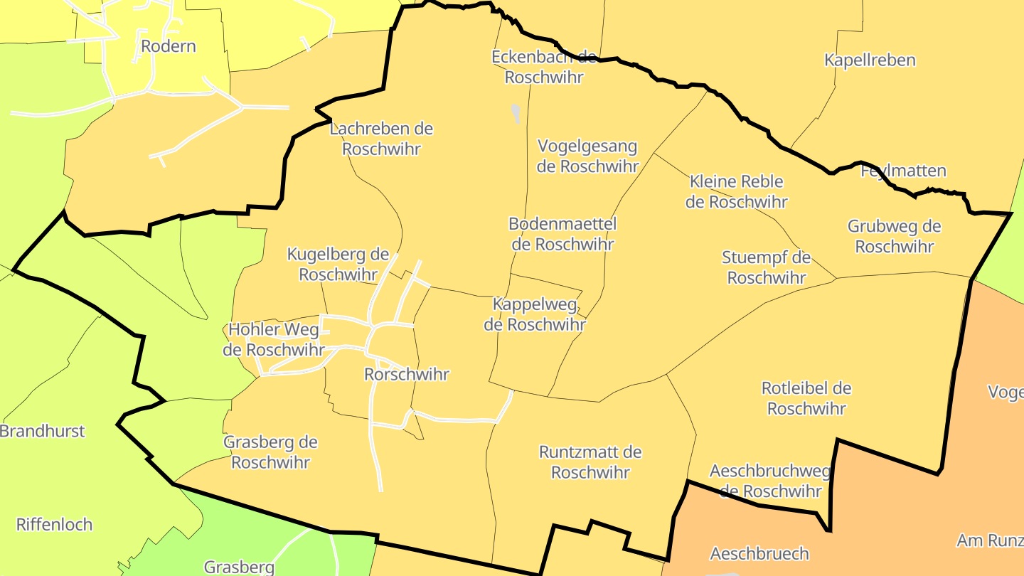 Carte des prix de l'immobilier Rorschwihr