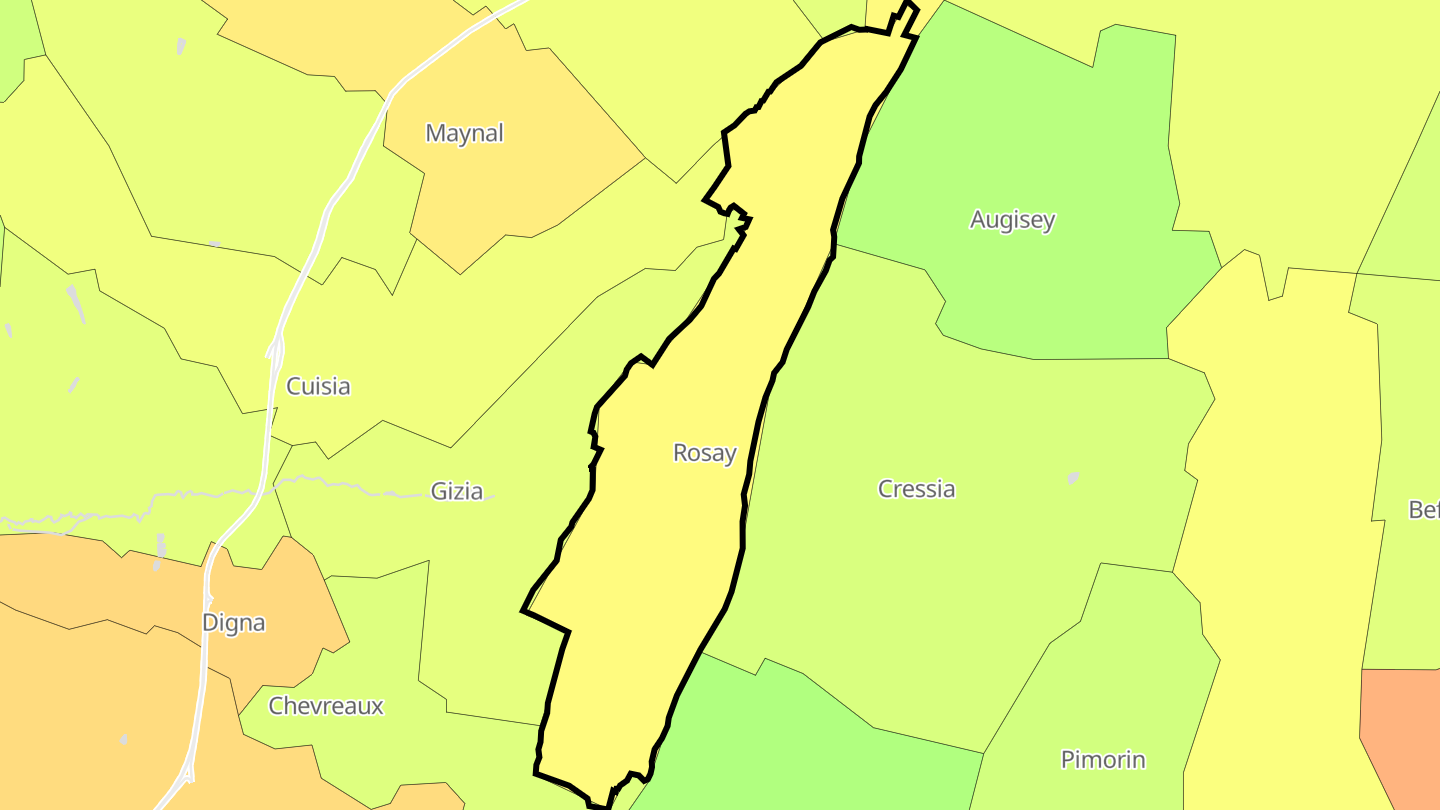 Carte des prix de l'immobilier Rosay
