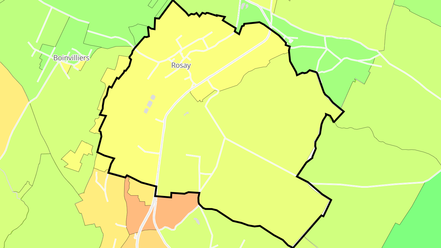Carte des prix de l'immobilier Rosay