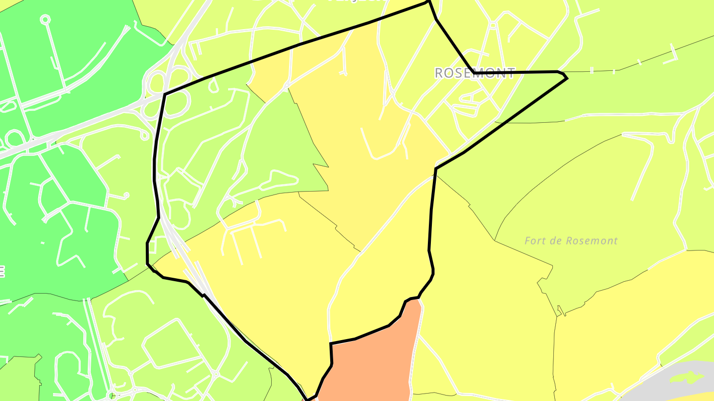 Carte des prix de l'immobilier Rosemont