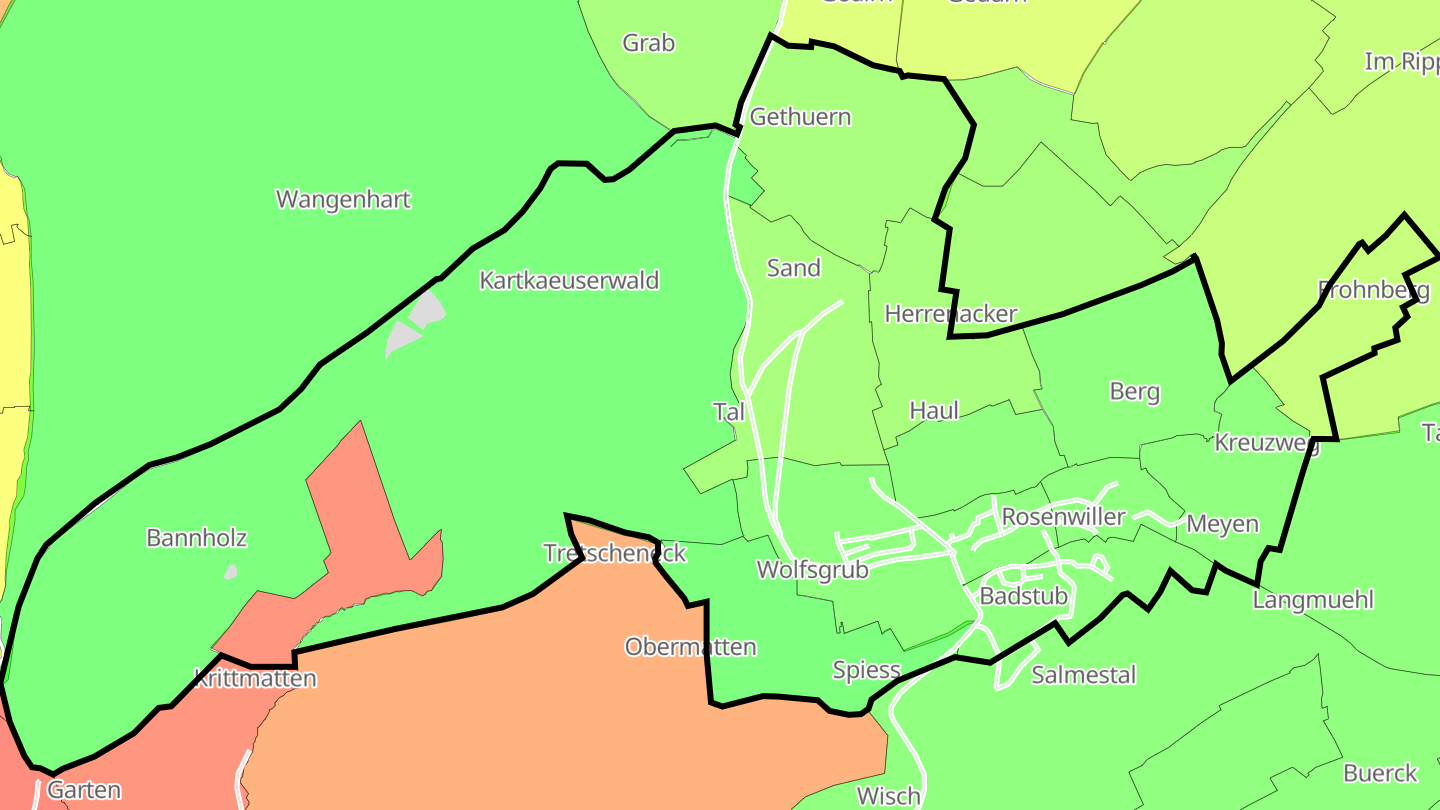 Carte des prix de l'immobilier Rosenwiller
