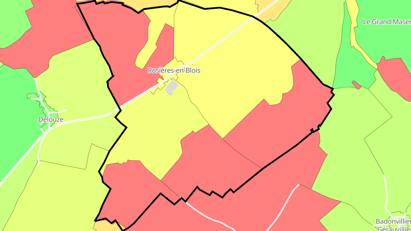 Carte des prix de l'immobilier Rosières-en-Blois