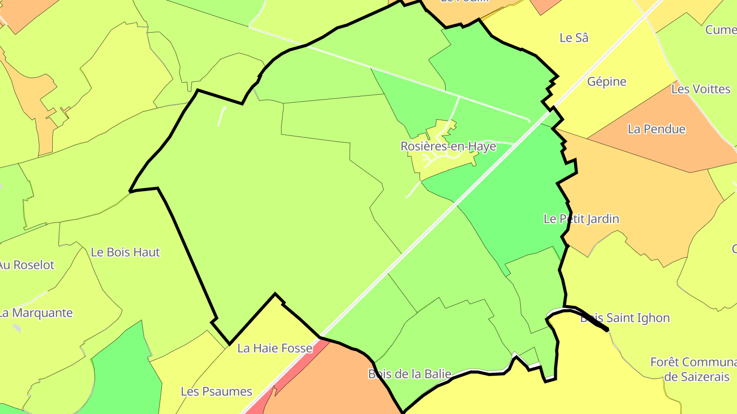 Carte des prix de l'immobilier Rosières-en-Haye