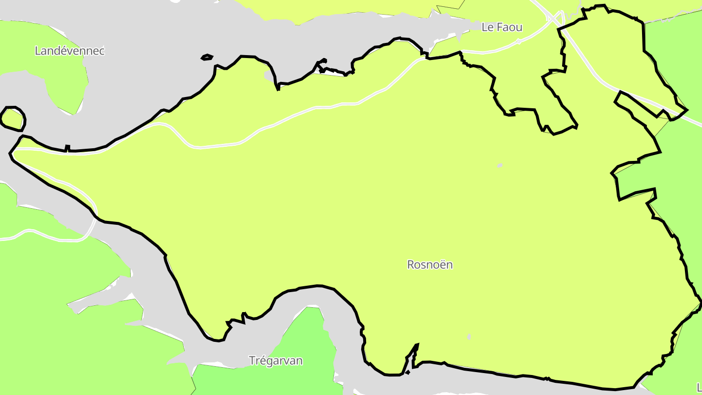 Carte des prix de l'immobilier Rosnoën