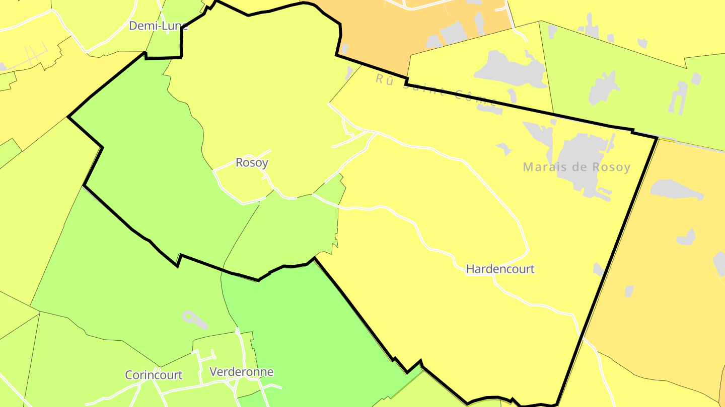 Carte des prix de l'immobilier Rosoy