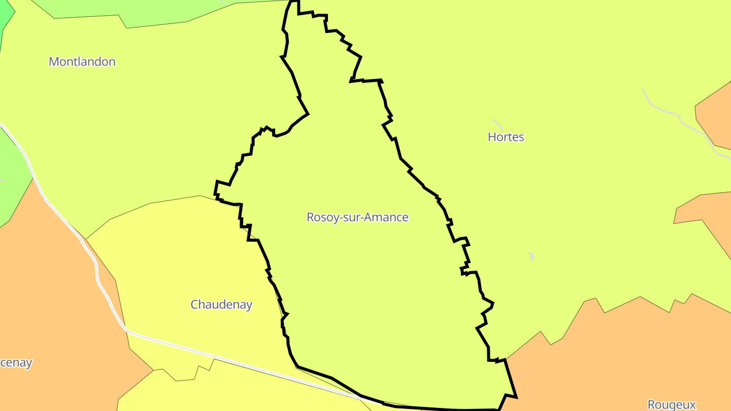 Carte des prix de l'immobilier Rosoy-sur-Amance