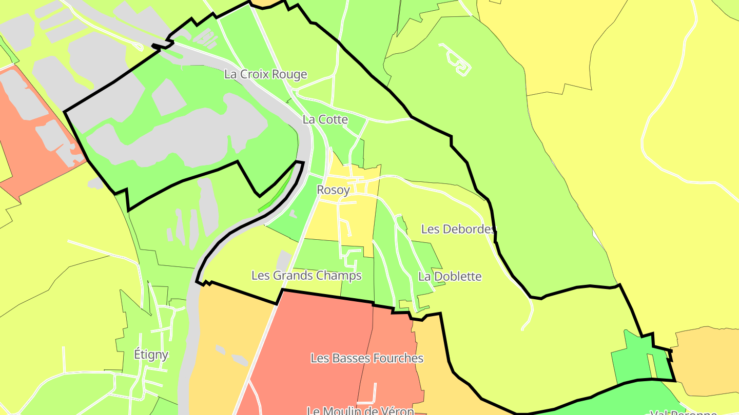 Carte des prix de l'immobilier Rosoy