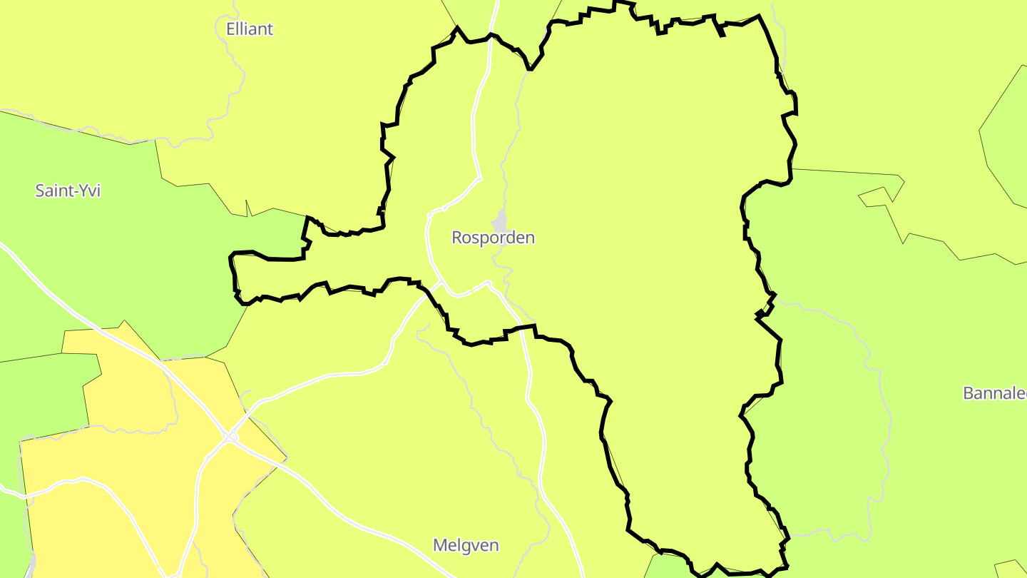 Carte des prix de l'immobilier Rosporden