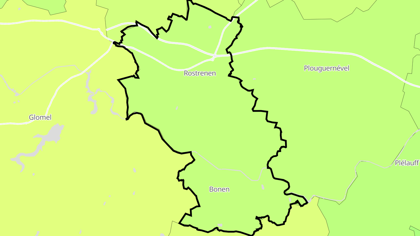 Carte des prix de l'immobilier Rostrenen