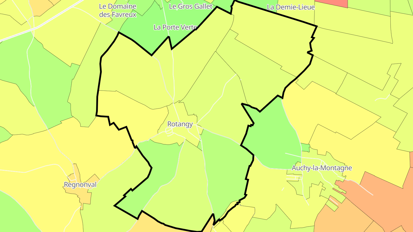Carte des prix de l'immobilier Rotangy