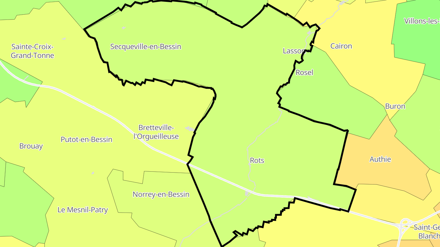 Carte des prix de l'immobilier Rots