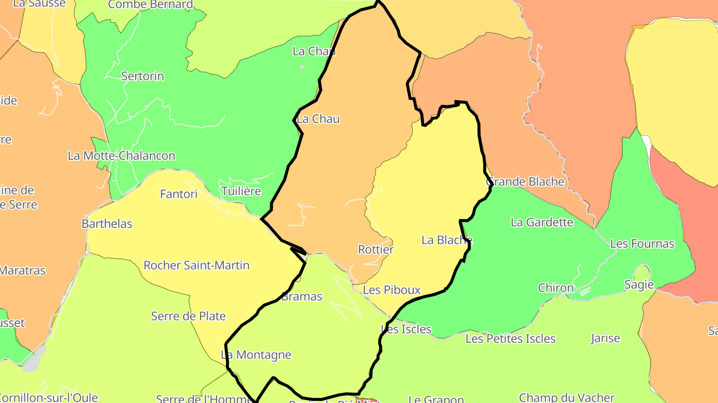 Carte des prix de l'immobilier Rottier