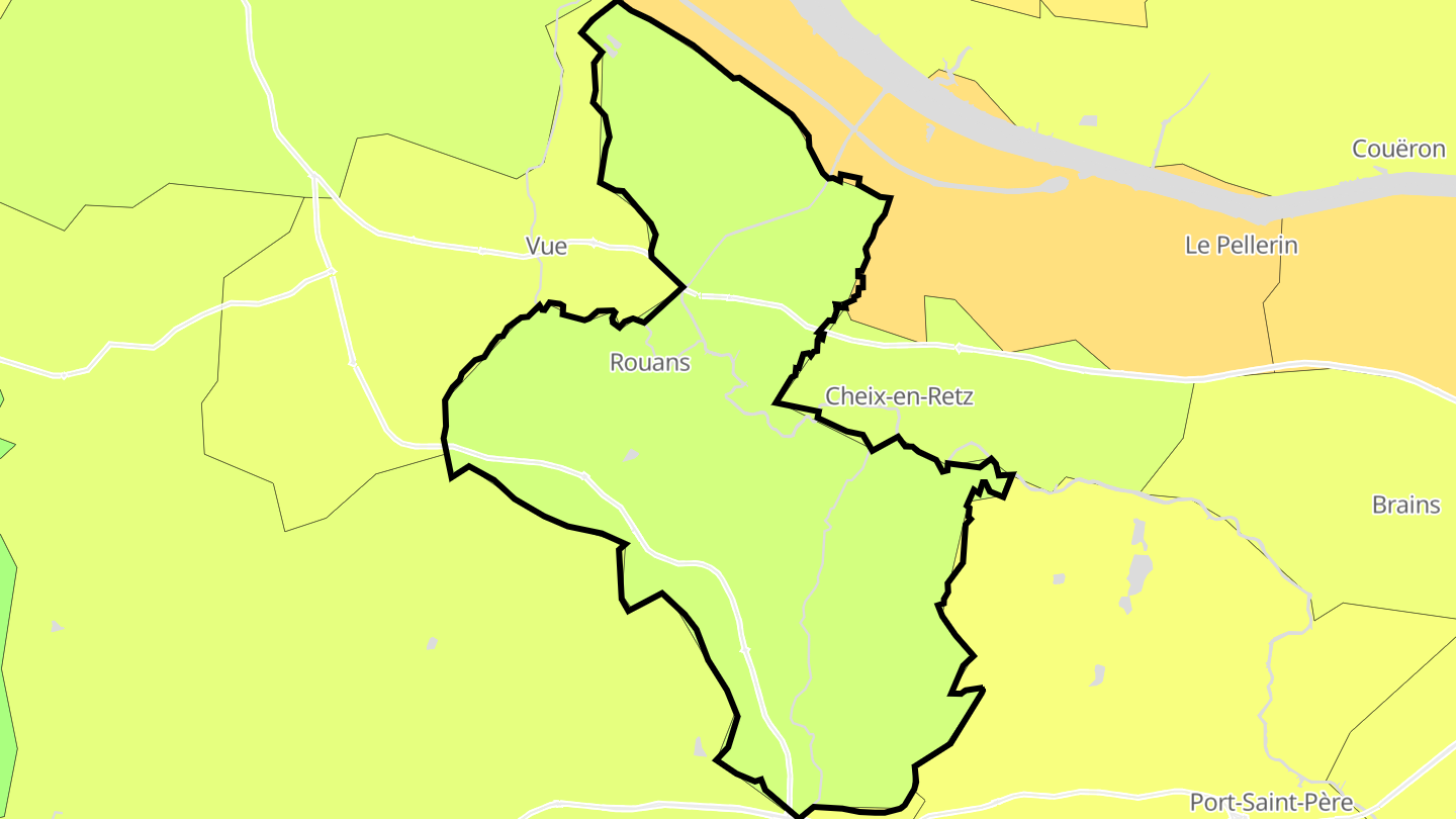 Carte des prix de l'immobilier Rouans