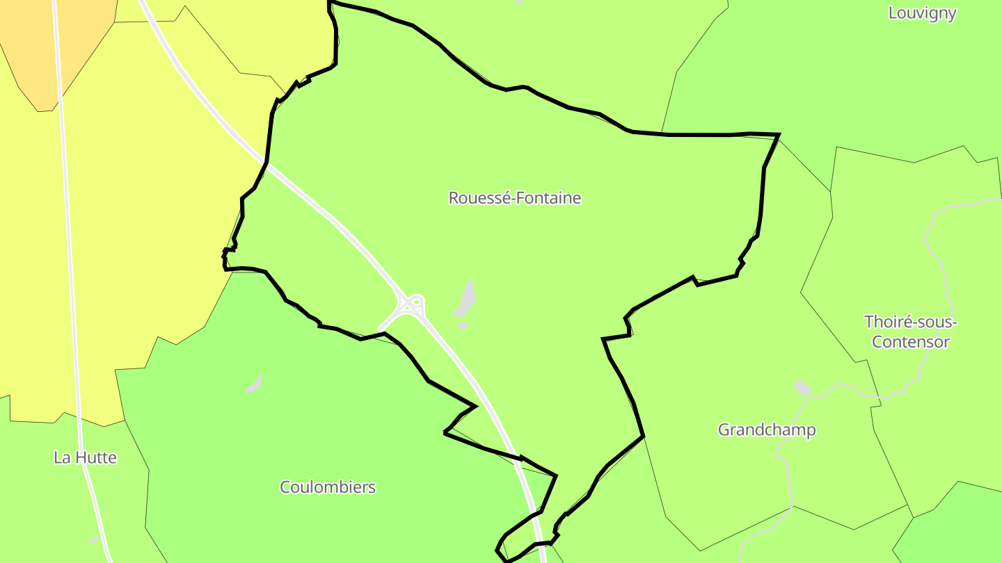 Carte des prix de l'immobilier Rouessé-Fontaine