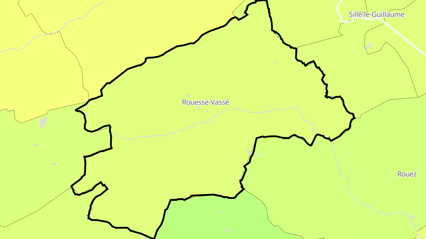 Carte des prix de l'immobilier Rouessé-Vassé