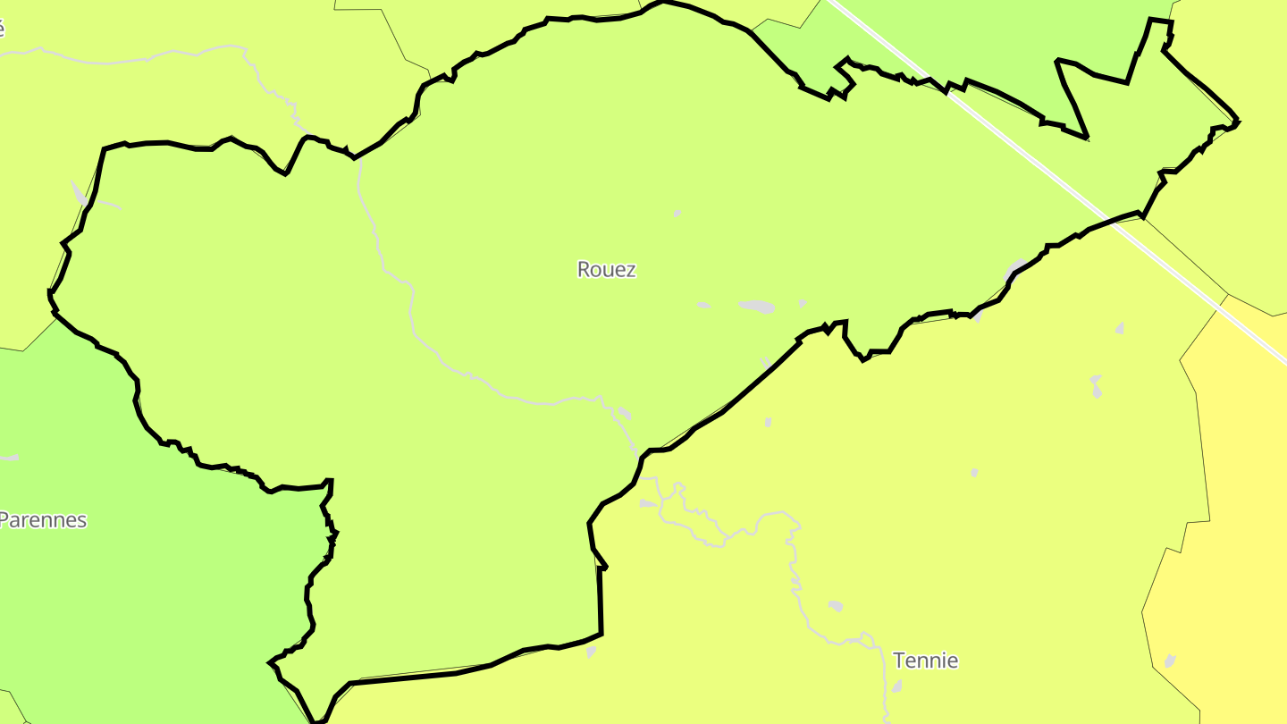 Carte des prix de l'immobilier Rouez