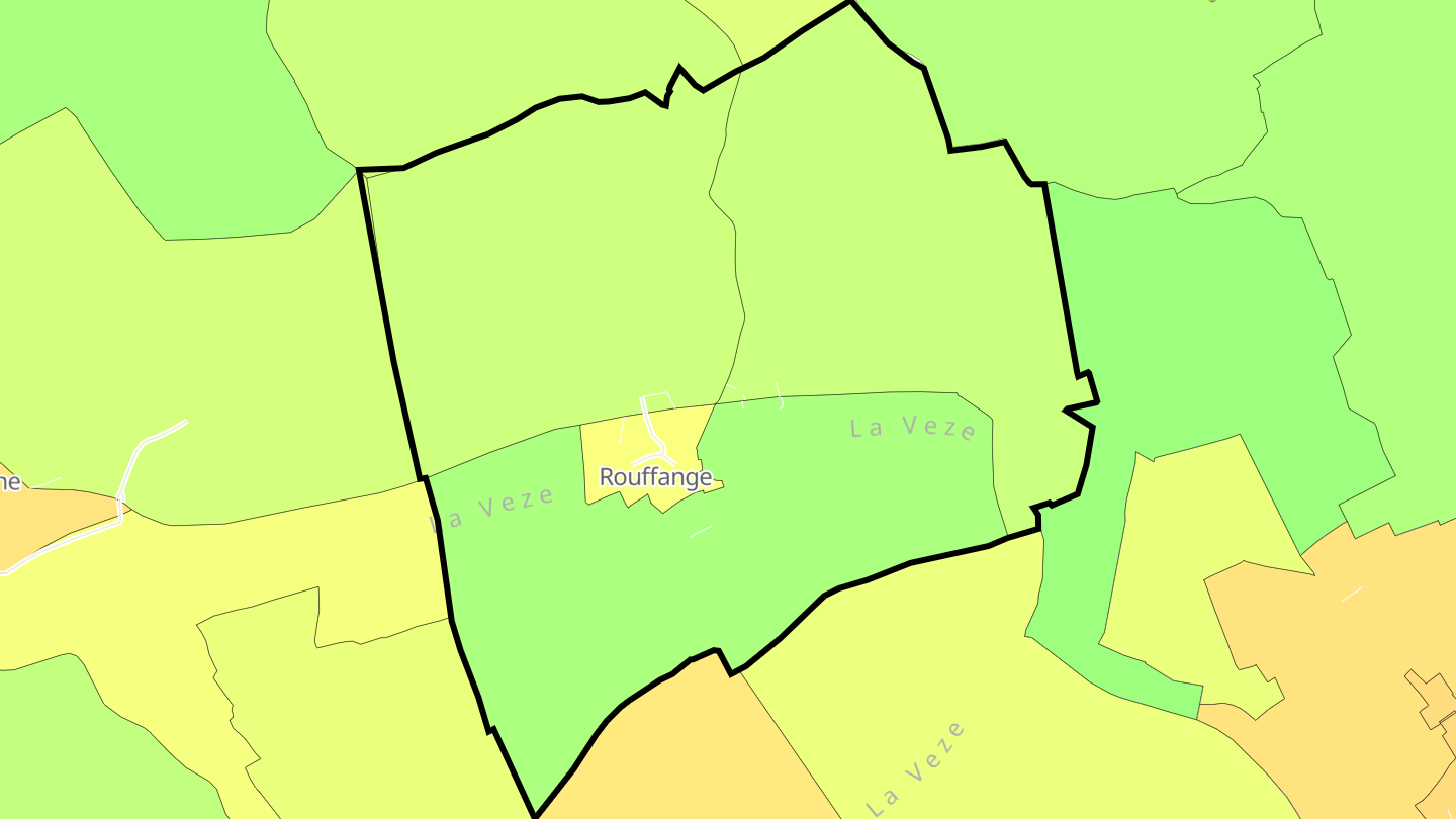 Carte des prix de l'immobilier Rouffange