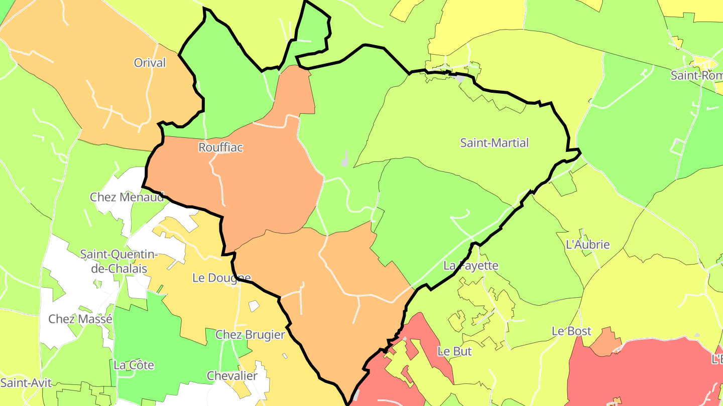 Carte des prix de l'immobilier Rouffiac