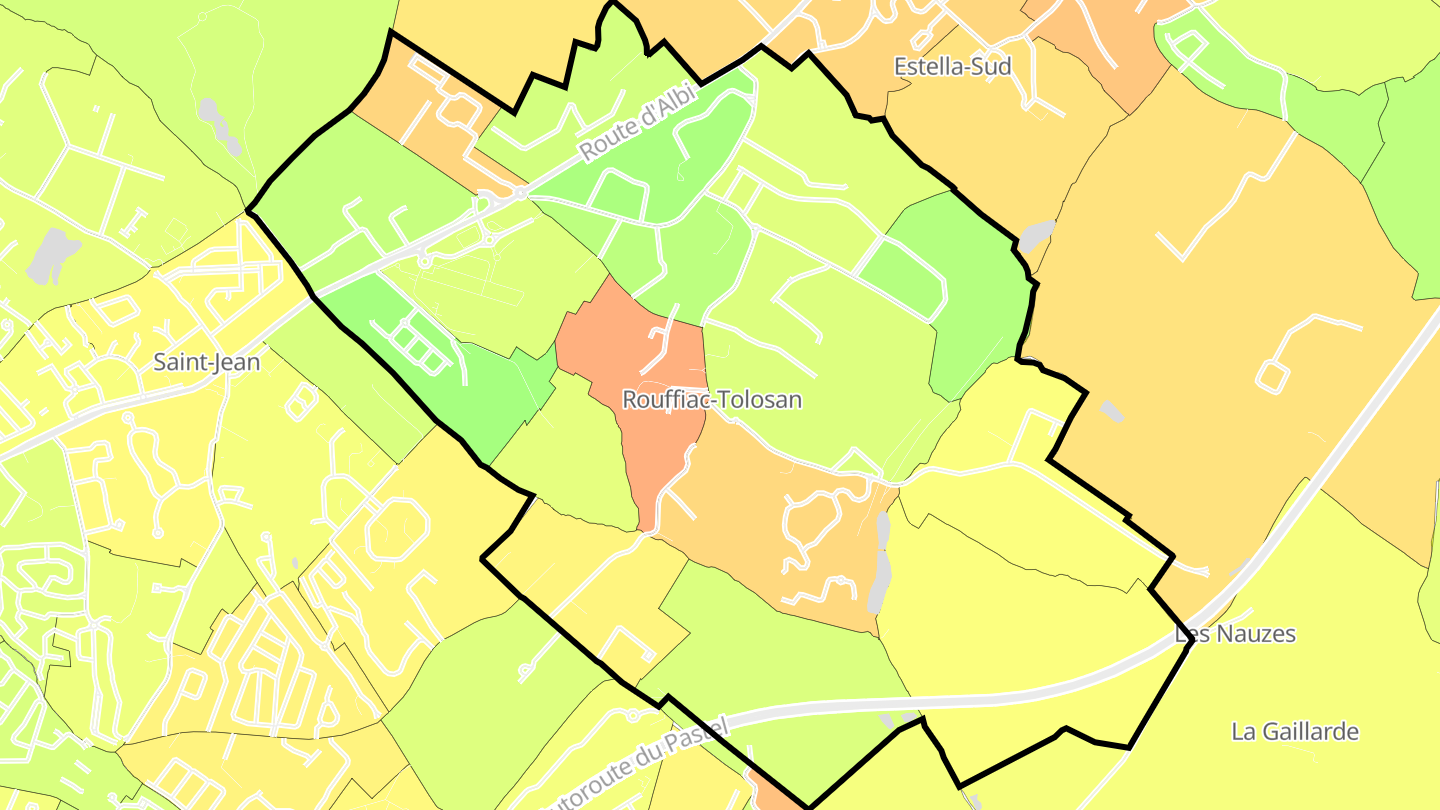 Carte des prix de l'immobilier Rouffiac-Tolosan