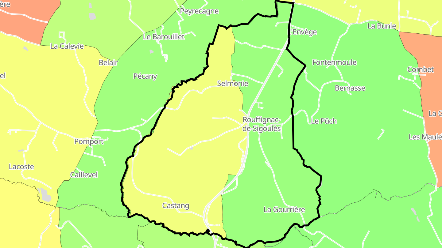 Carte des prix de l'immobilier Rouffignac-de-Sigoulès