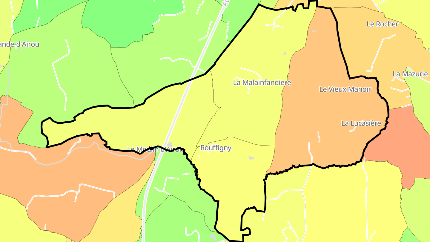 Carte des prix de l'immobilier Rouffigny