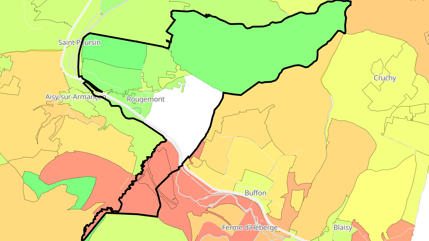 Carte des prix de l'immobilier Rougemont