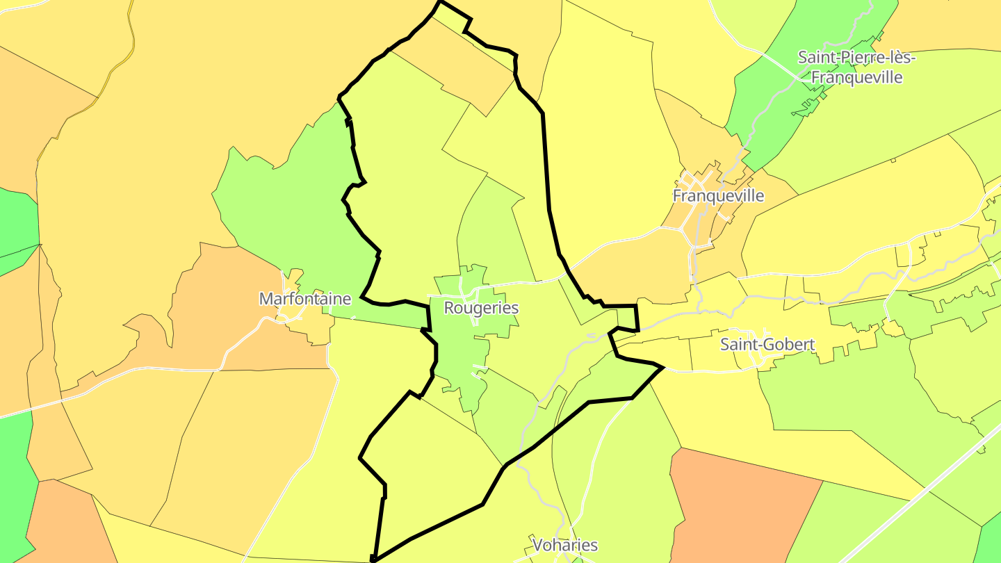 Carte des prix de l'immobilier Rougeries