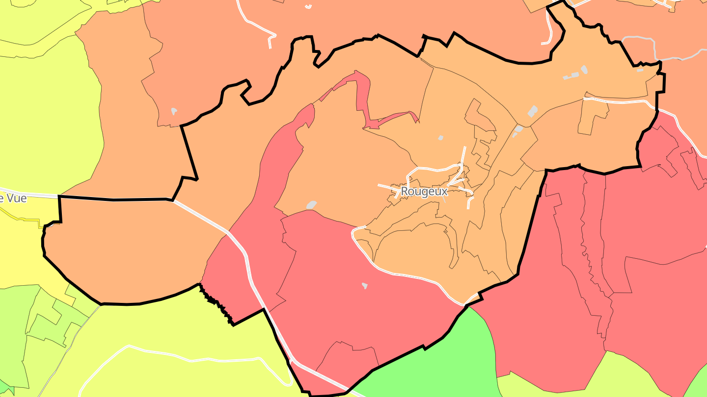 Carte des prix de l'immobilier Rougeux