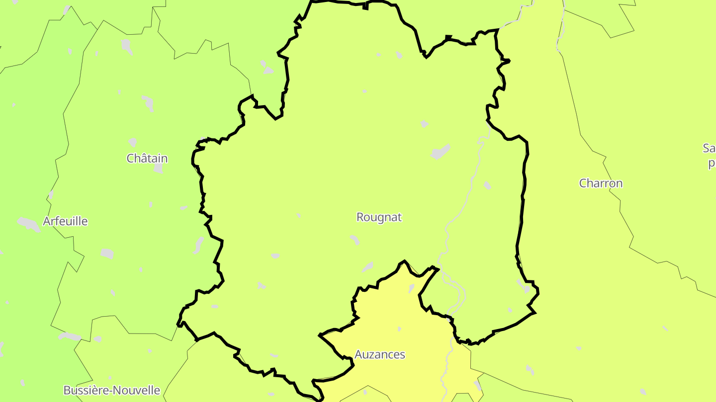 Carte des prix de l'immobilier Rougnat