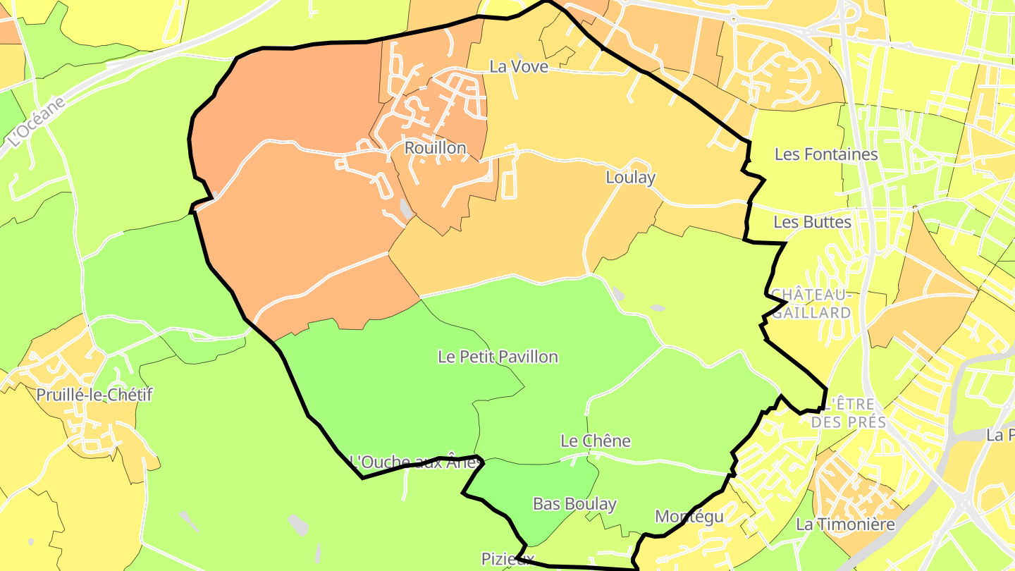 Carte des prix de l'immobilier Rouillon