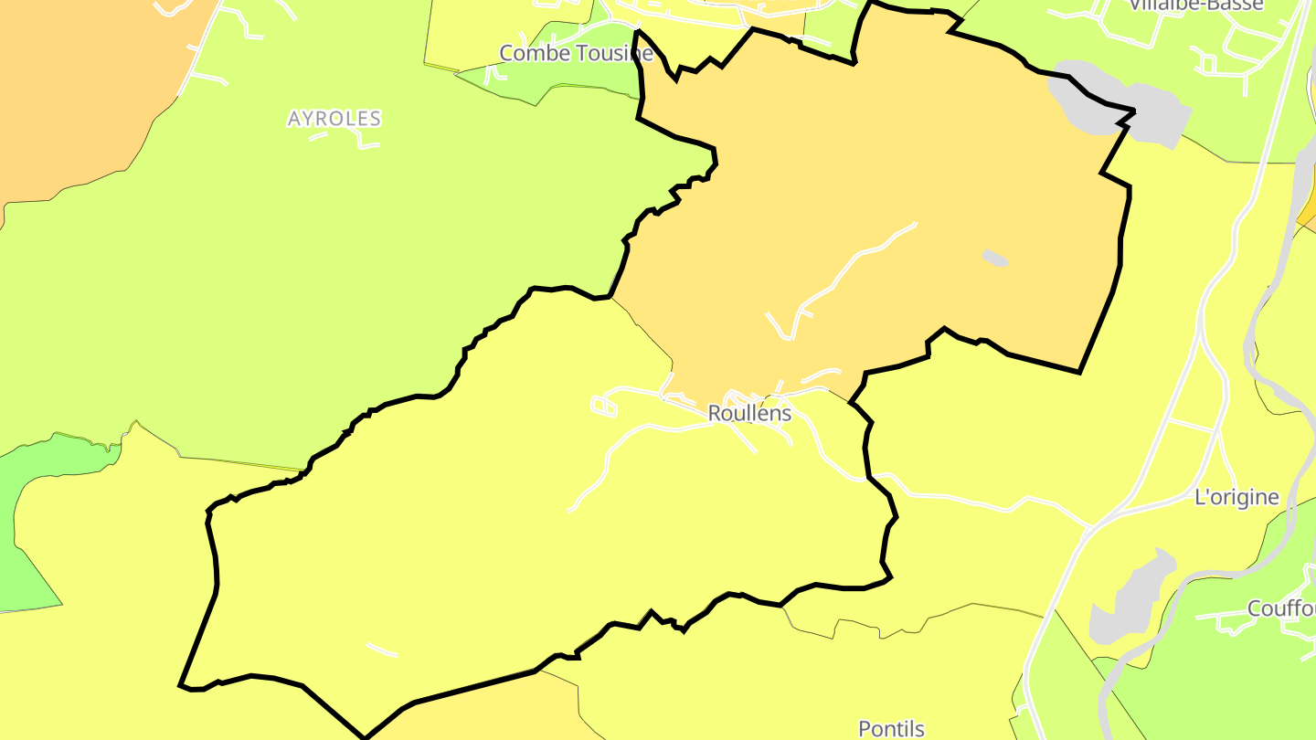 Carte des prix de l'immobilier Roullens