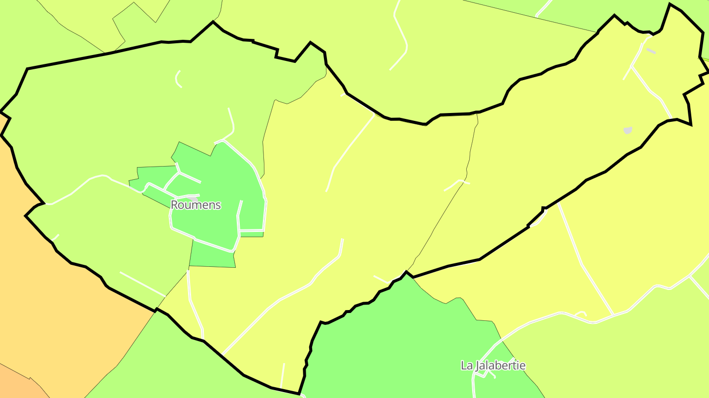 Carte des prix de l'immobilier Roumens