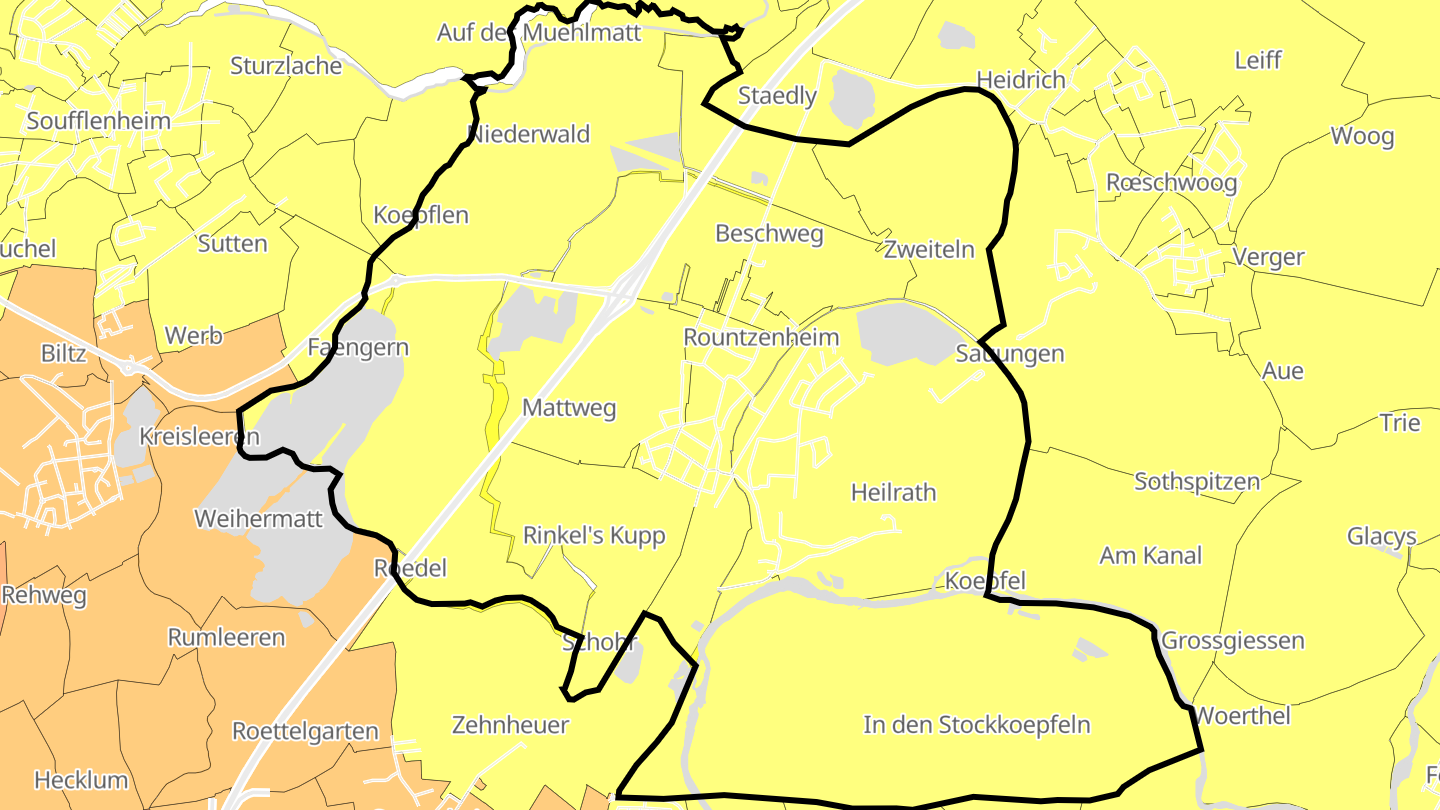 Carte des prix de l'immobilier Rountzenheim-Auenheim