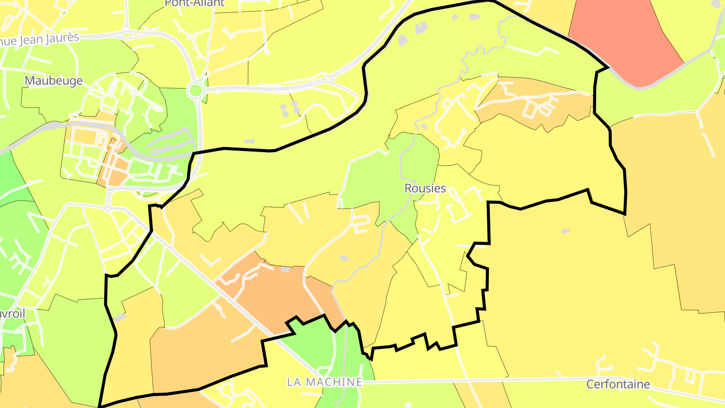 Carte des prix de l'immobilier Rousies