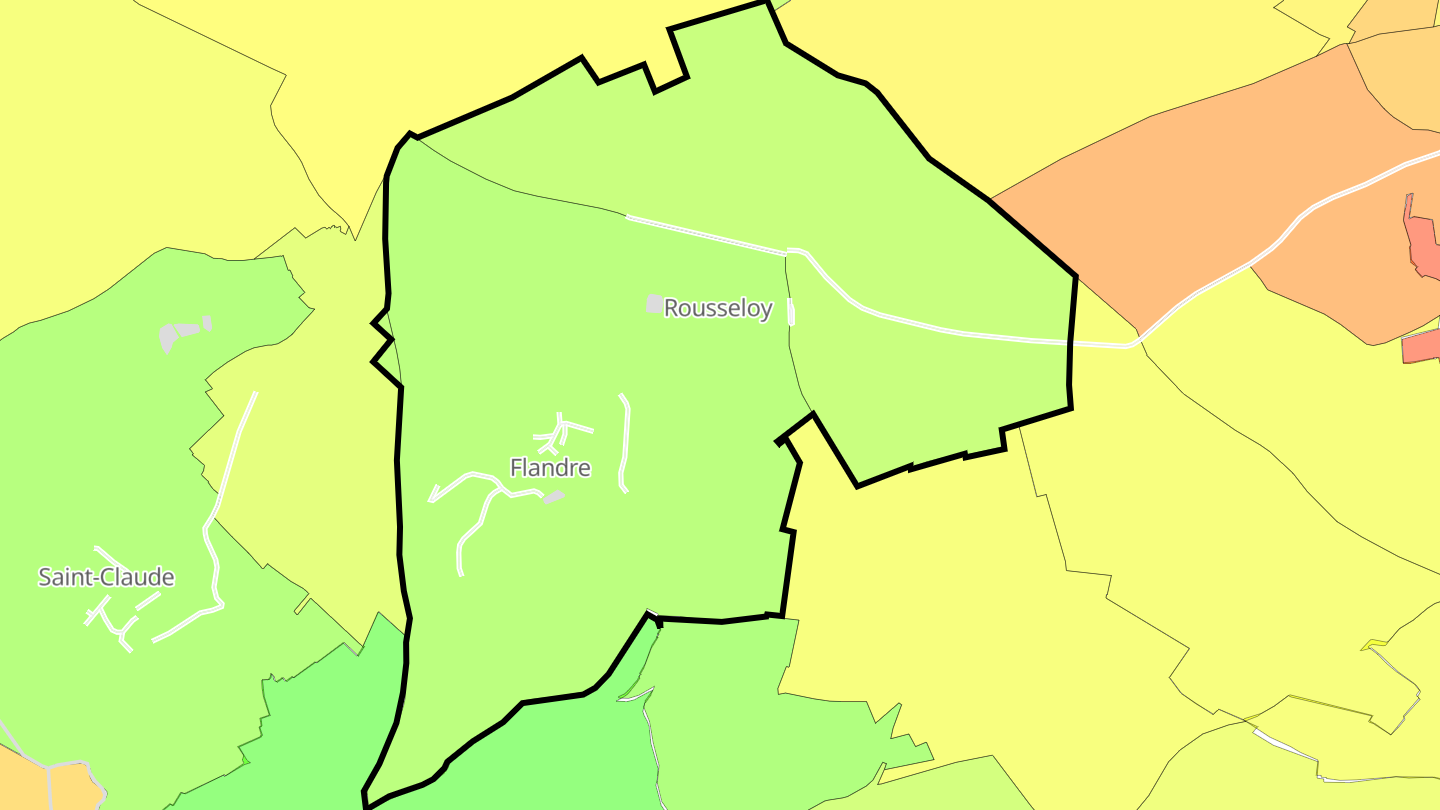 Carte des prix de l'immobilier Rousseloy