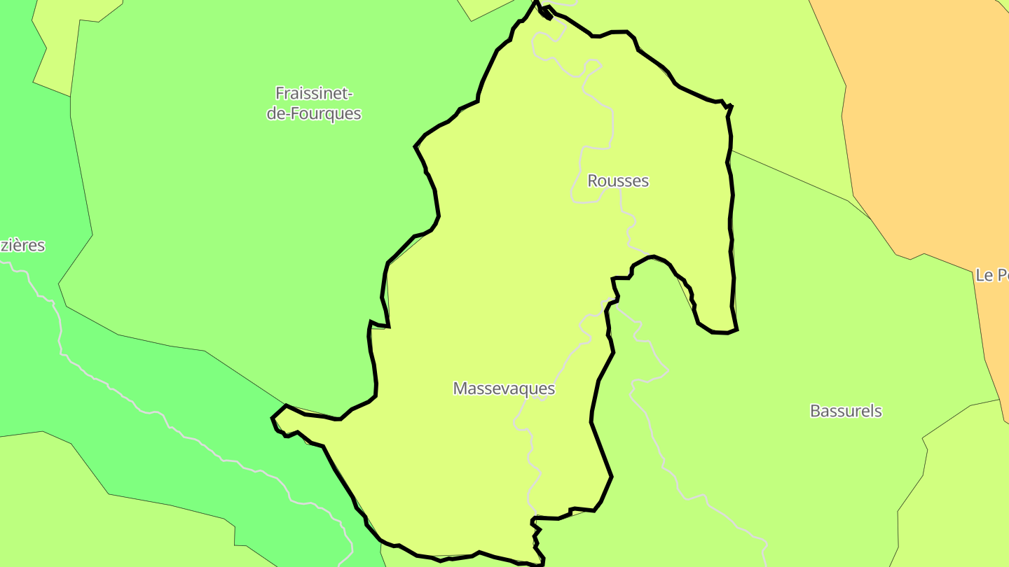 Carte des prix de l'immobilier Rousses