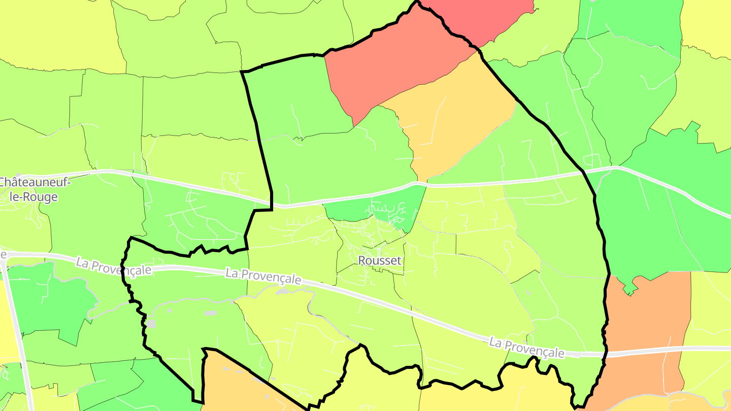 Carte des prix de l'immobilier Rousset