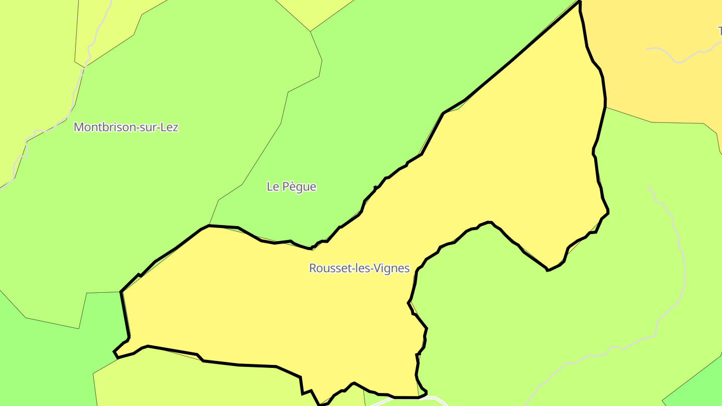Carte des prix de l'immobilier Rousset-les-Vignes