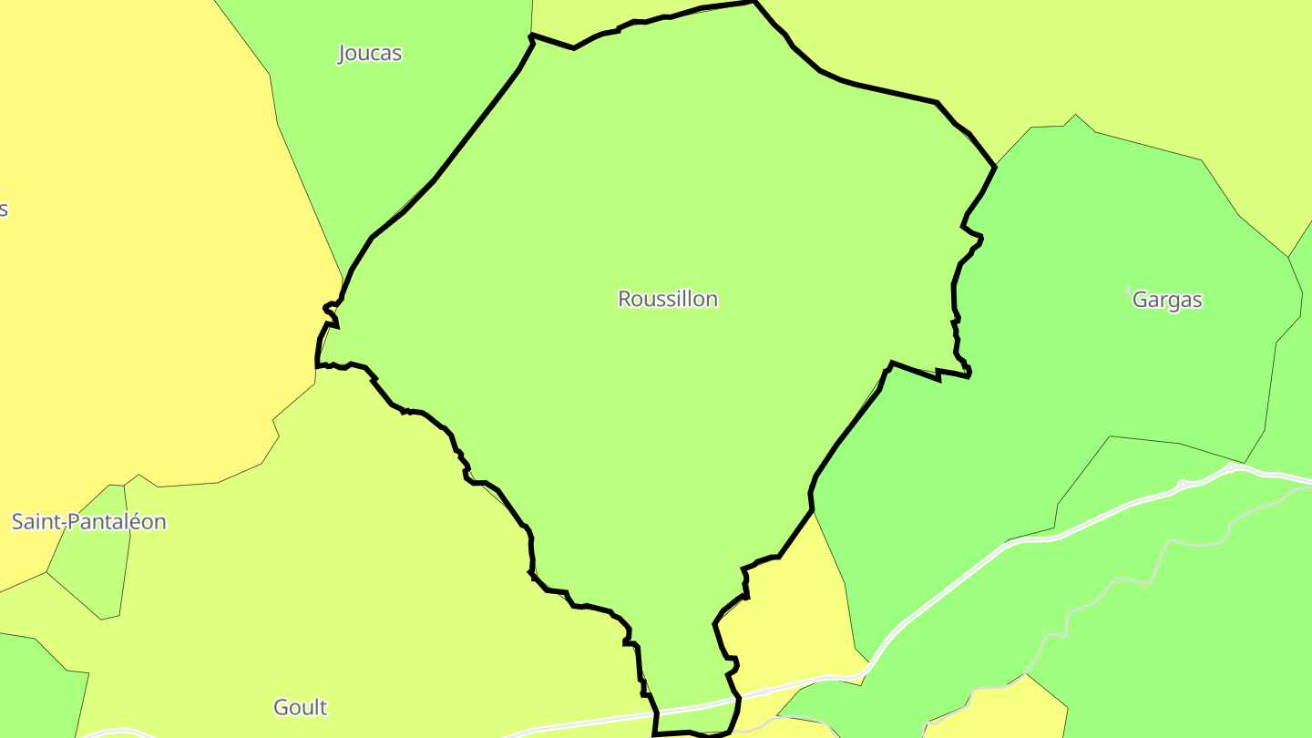 Carte des prix de l'immobilier Roussillon