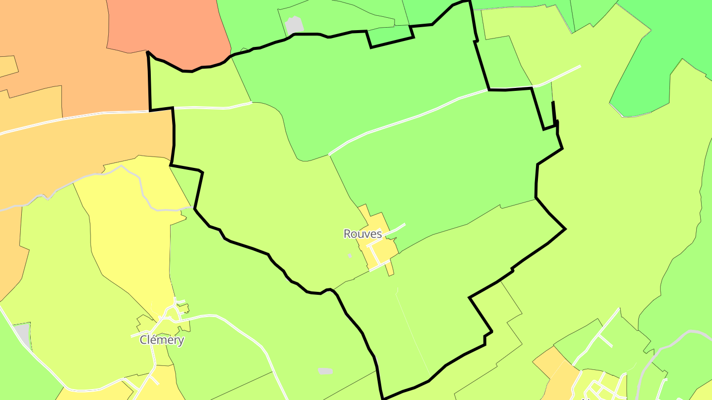 Carte des prix de l'immobilier Rouves