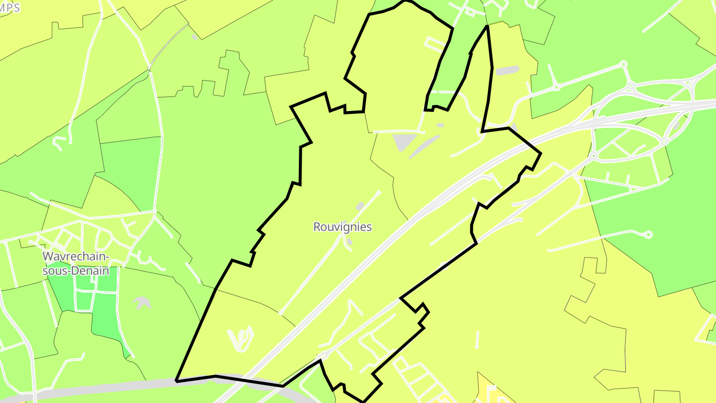 Carte des prix de l'immobilier Rouvignies