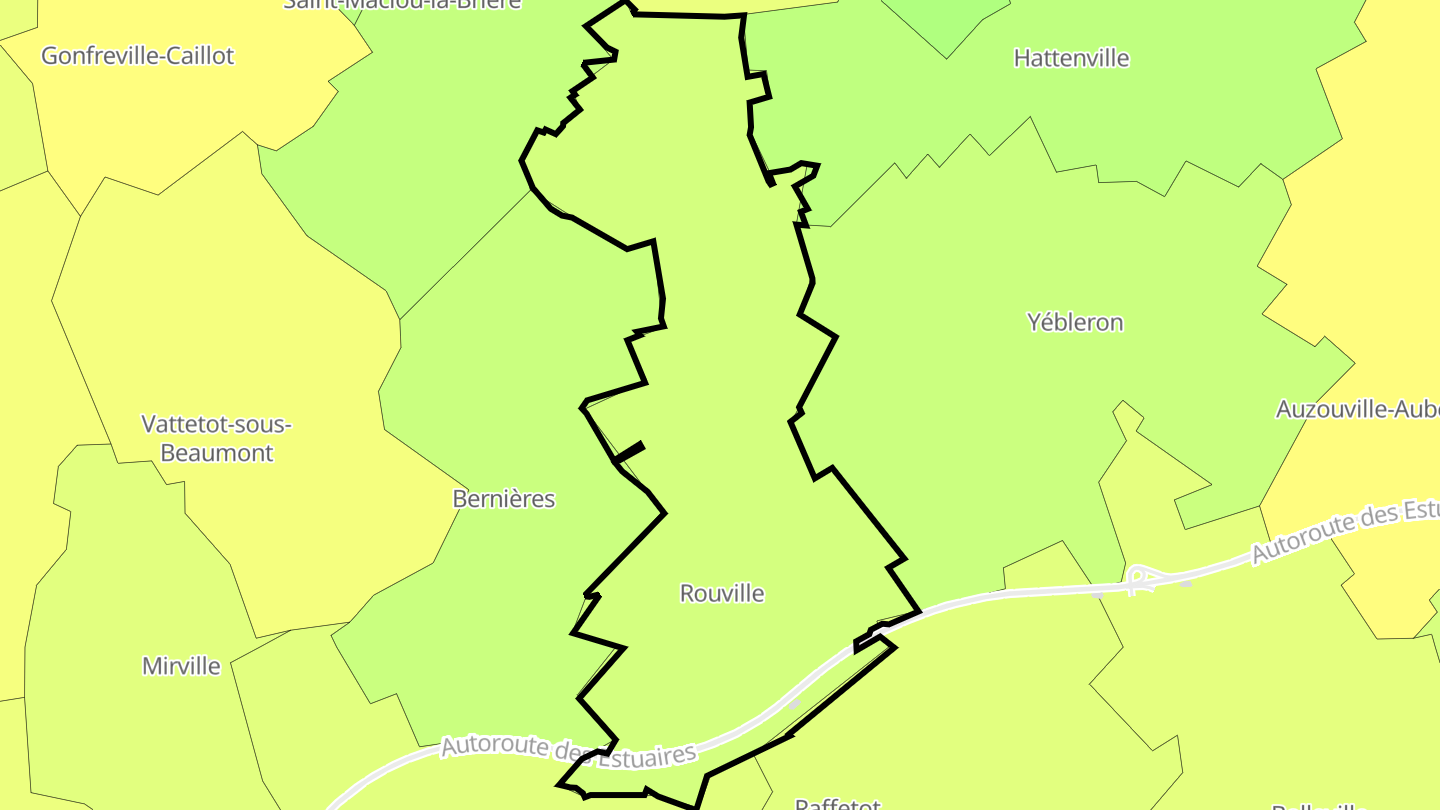 Carte des prix de l'immobilier Rouville