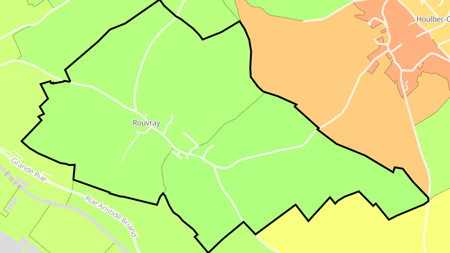 Carte des prix de l'immobilier Rouvray